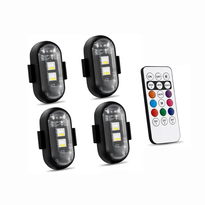 Multi-Mode RGB Bike Flash Light Wireless Remote Night Riding Safety