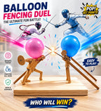 Wooden Robot Balloon Battle