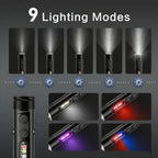 🔧K2 Mini Keychain EDC Flashlight | 500LM USB‑C Torch with Emergency Fire Starter & Window Breaker