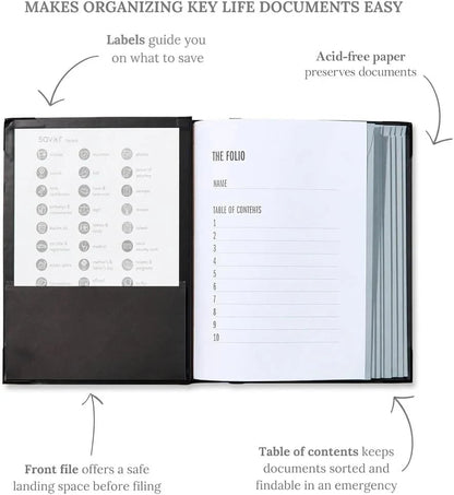 📂Document Organizer Binder – Acid-Free Custom Filers For Lifetime Legacy Protection