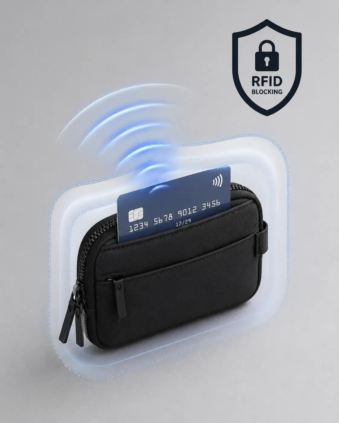 👝Ultra-Slim Minimalist Metal Wallet with RFID Blocking & Quick Access Pop-Up