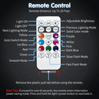 Multi-Mode RGB Bike Flash Light Wireless Remote Night Riding Safety