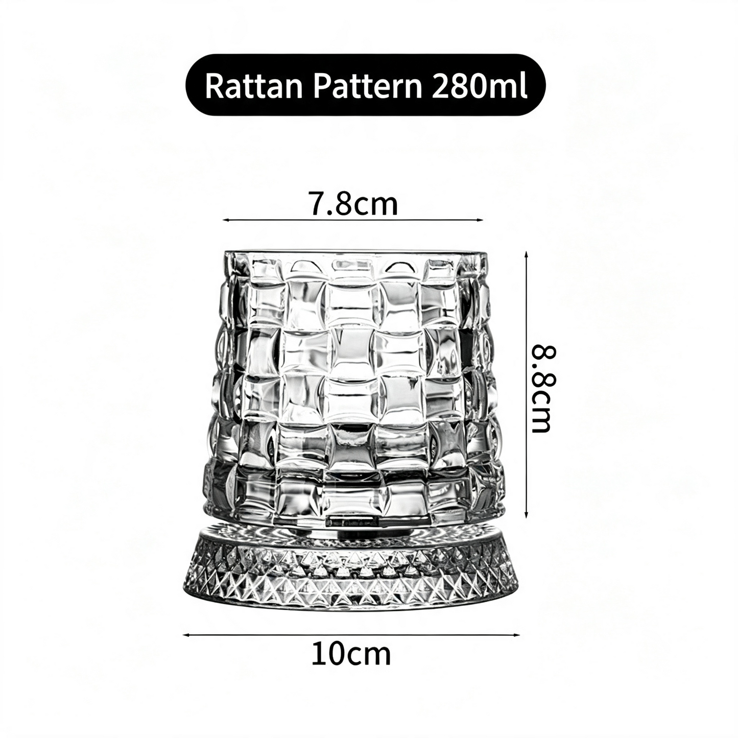 Luxury 360° Spinning Crystal Glass – Star-Cut Stress Relief Whiskey & Wine Glass, Elegant European Barware Gift，Rotating Glass Cup Spinning Glass Cup