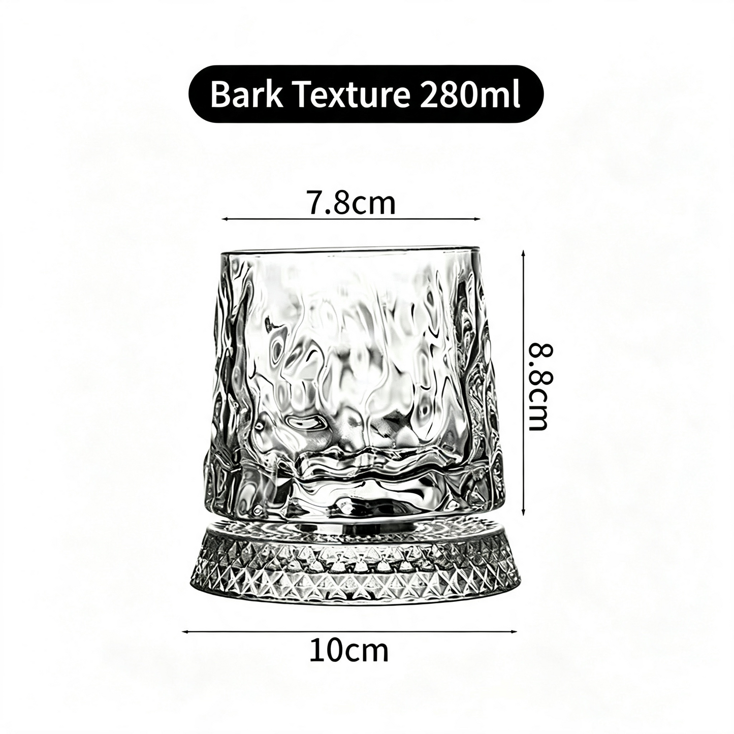 Luxury 360° Spinning Crystal Glass – Star-Cut Stress Relief Whiskey & Wine Glass, Elegant European Barware Gift，Rotating Glass Cup Spinning Glass Cup