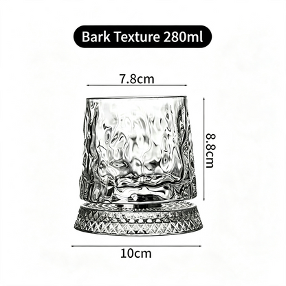 Luxury 360° Spinning Crystal Glass – Star-Cut Stress Relief Whiskey & Wine Glass, Elegant European Barware Gift，Rotating Glass Cup Spinning Glass Cup