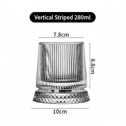 Luxury 360° Spinning Crystal Glass – Star-Cut Stress Relief Whiskey & Wine Glass, Elegant European Barware Gift，Rotating Glass Cup Spinning Glass Cup