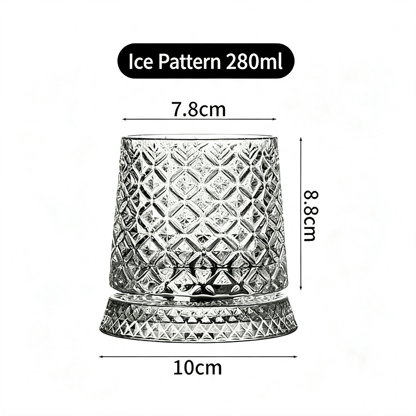 Luxury 360° Spinning Crystal Glass – Star-Cut Stress Relief Whiskey & Wine Glass, Elegant European Barware Gift，Rotating Glass Cup Spinning Glass Cup