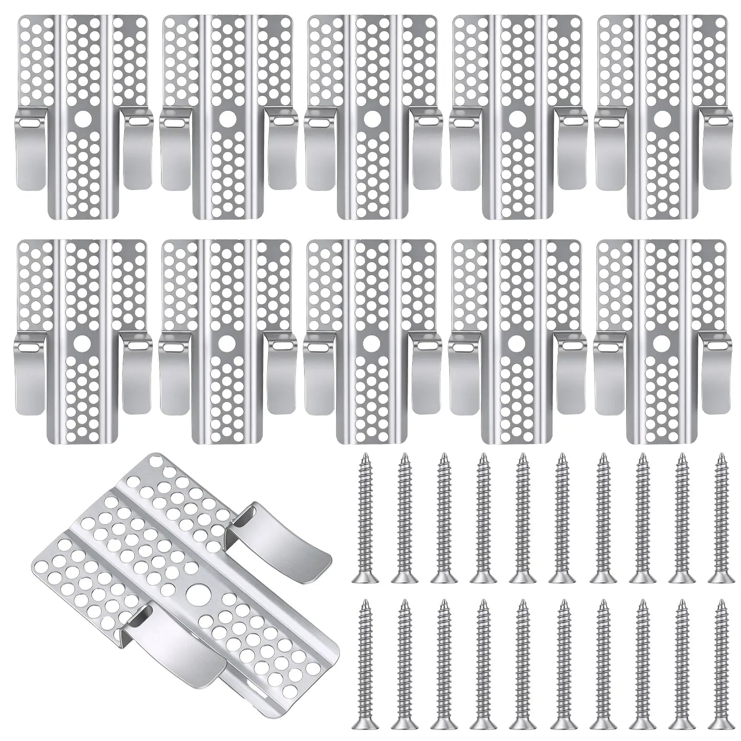 Easy-to-Install 1/2-Inch Drywall Clips,Drywall Repair Tools, Professional Wall Hole Repair Kit and Drywall, Sturdy Metal-Backed Clips with Screws for Home
