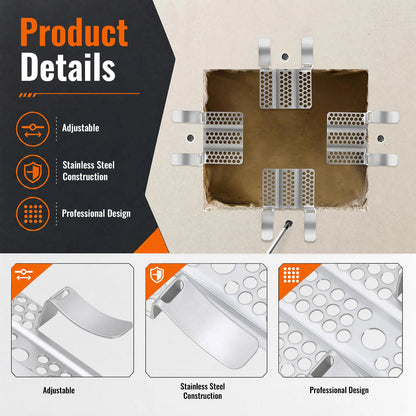 Easy-to-Install 1/2-Inch Drywall Clips,Drywall Repair Tools, Professional Wall Hole Repair Kit and Drywall, Sturdy Metal-Backed Clips with Screws for Home