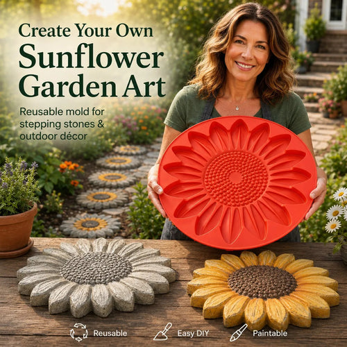 💥 LAST DAY 49% OFF - 🌻 Reusable Sunflower Stepping Stone Mold (📦Buy 3 Free Shipping)