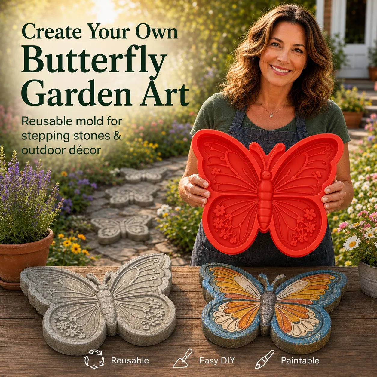 💥 LAST DAY 49% OFF - 🌻 Reusable Sunflower Stepping Stone Mold (📦Buy 3 Free Shipping)