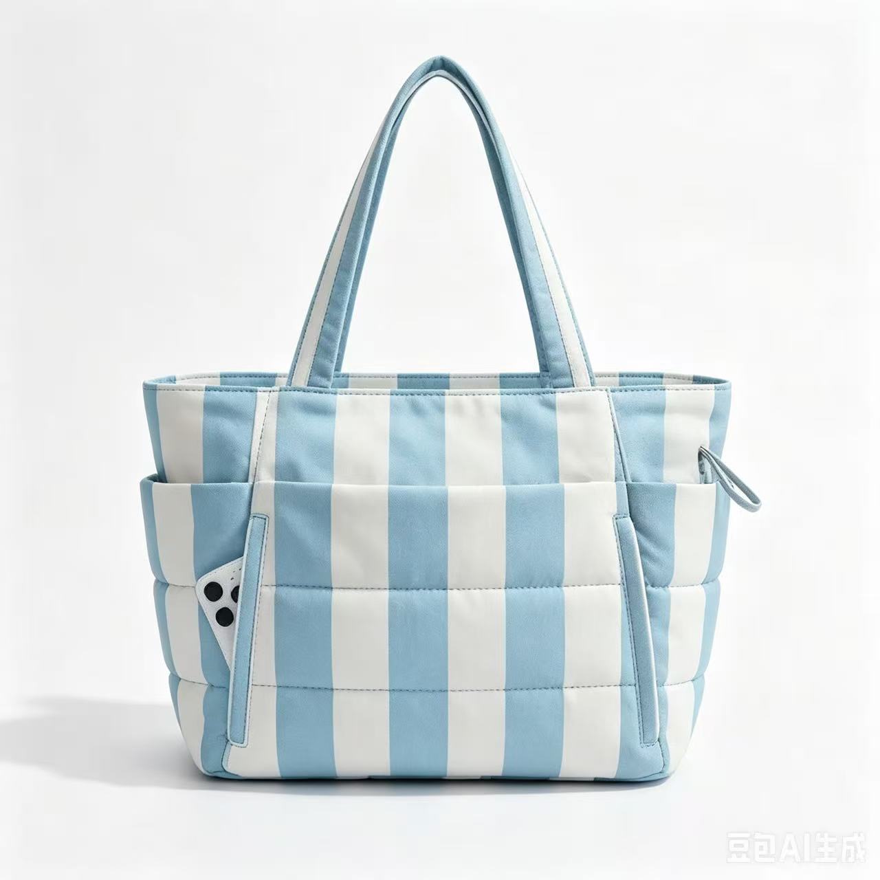 Bagstellar Cloud Puffer Tote Bag for Women, Lightweight Quilted Zipper Shoulder Handbag, Large Capacity Work Bag for Teacher Nurse School Gym Travel