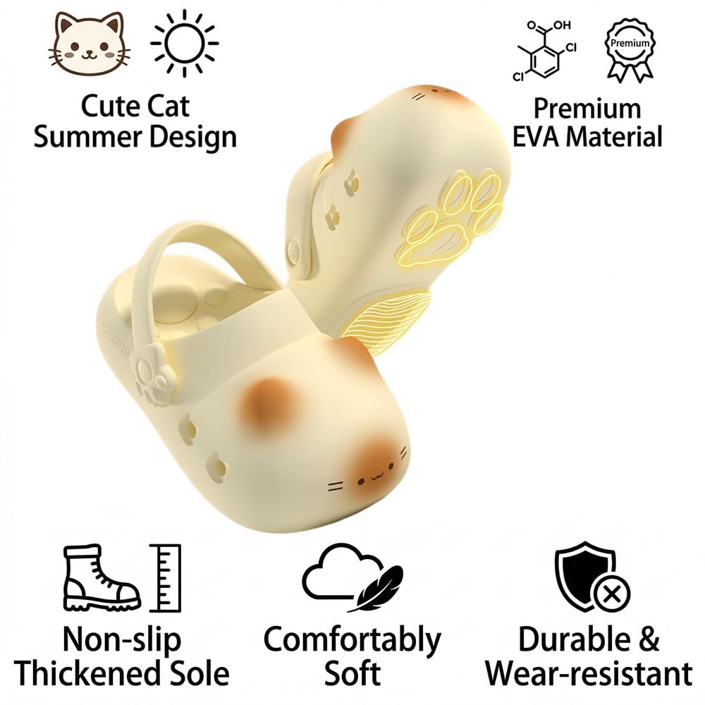Cat Paw Print Shoe Summer, Unisex Cute Cat Paw Slippers